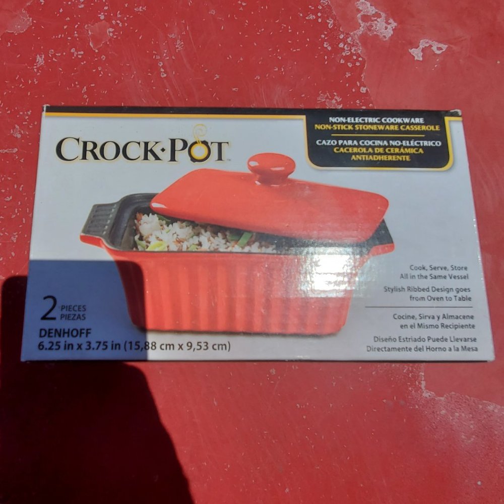 Crock Pot Denhoff 6.25" x3.75" Stoneware Casserole